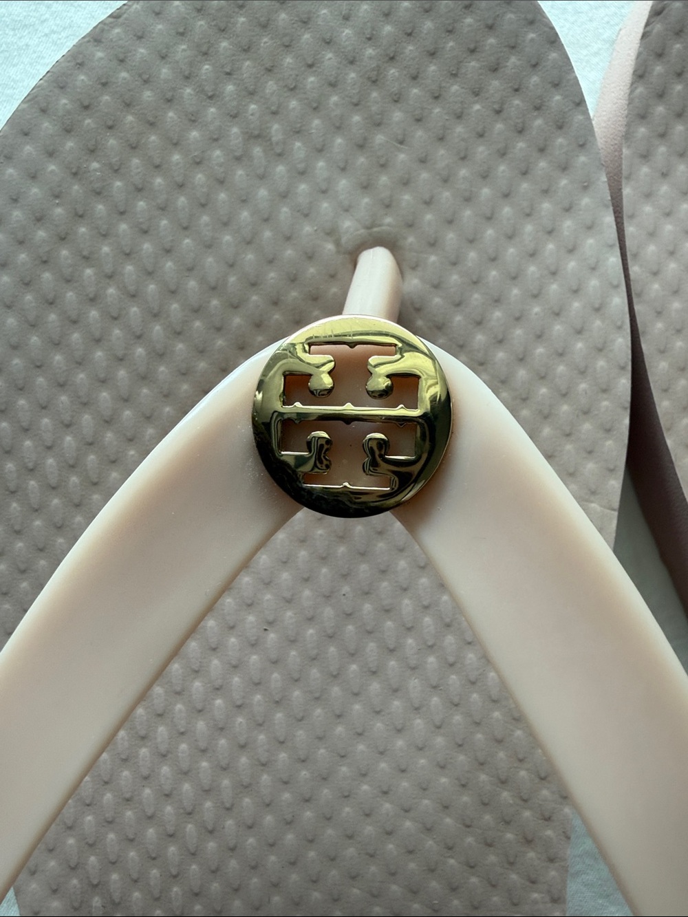 Tory Burch Blush Pink Logo Flip Flop Sandals Sz 7.5 - Picture 4 of 5